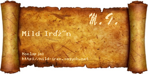 Mild Irén névjegykártya