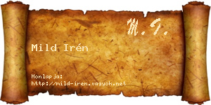 Mild Irén névjegykártya