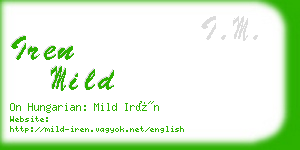 iren mild business card